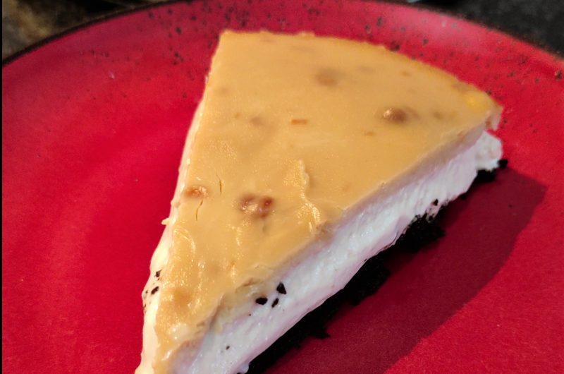 Tarta de queso y turrón blando